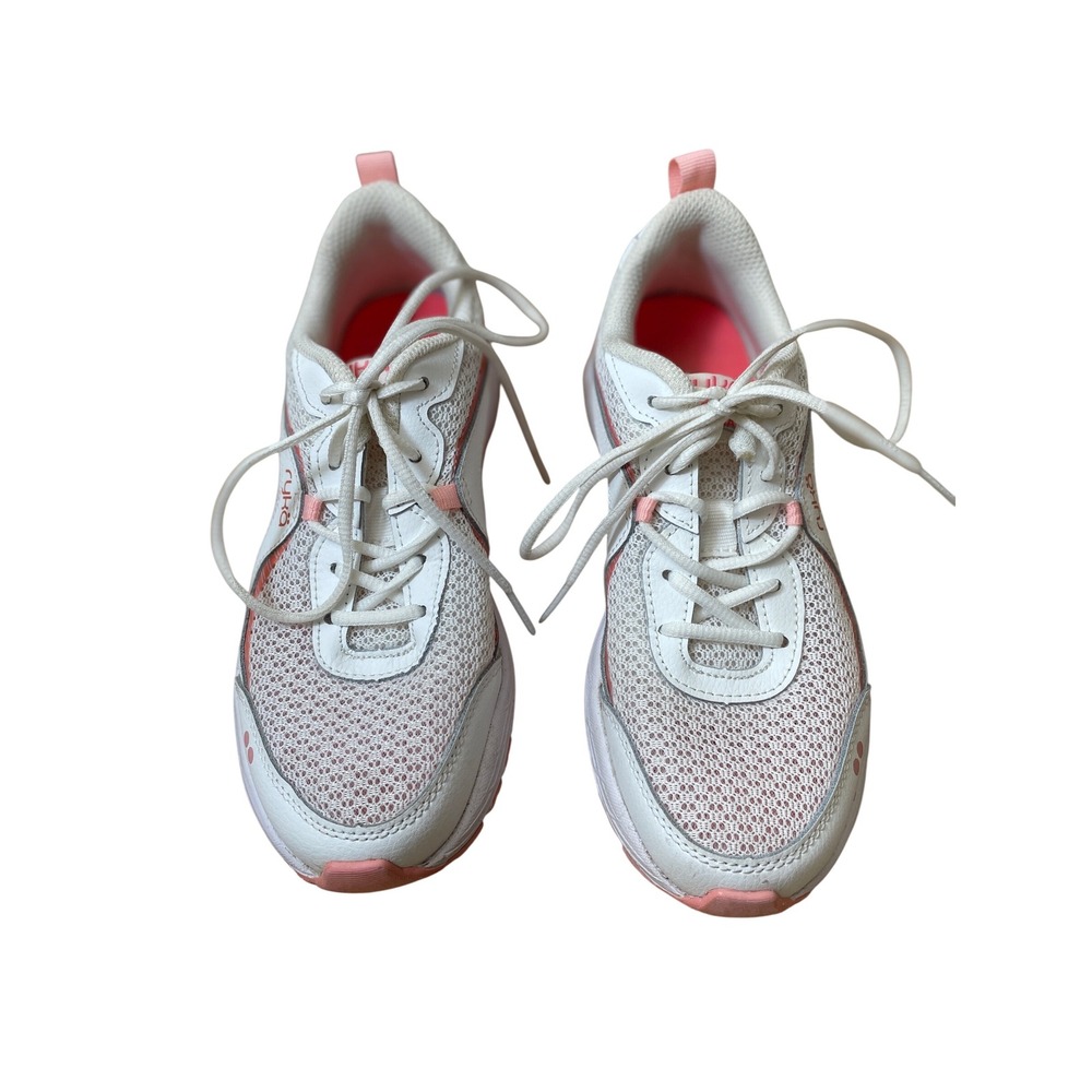 Ryka Women's White Pink Mesh Athletic Running Shoes‎ Sneakers Size 6M